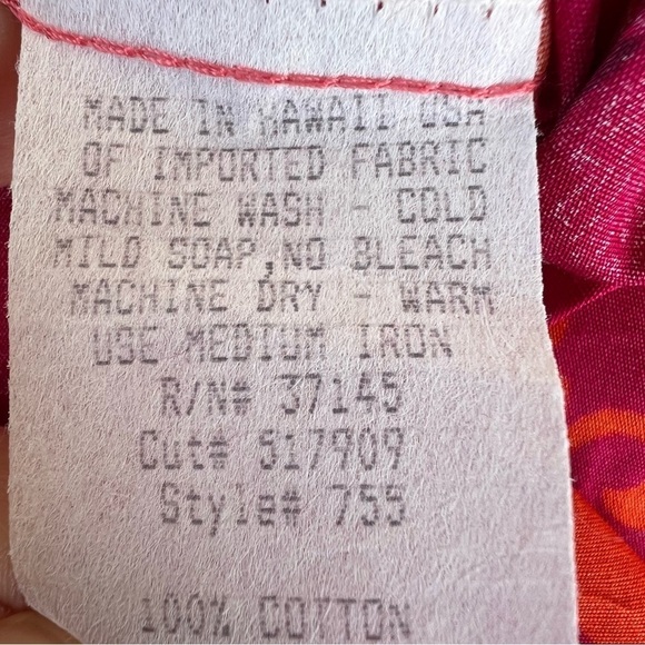 VTG Hilo Hattie Hawaiian Hibiscus Floral Wrap Skort Bright Pink Orange XL GUC - Picture 10 of 10